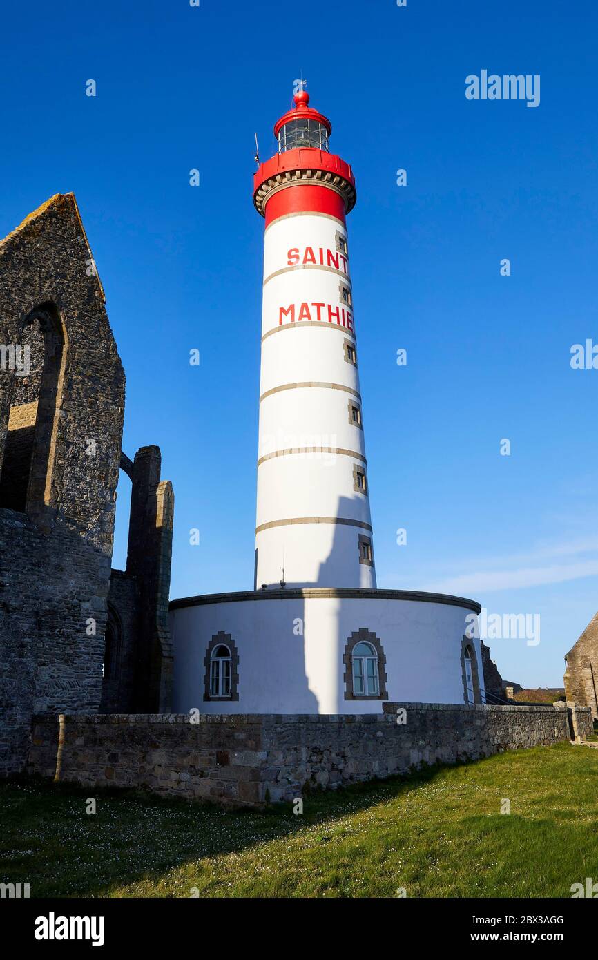 France, Finistere, Plougonvelin, Pointe Saint Mathieu, Saint Mathieu ...