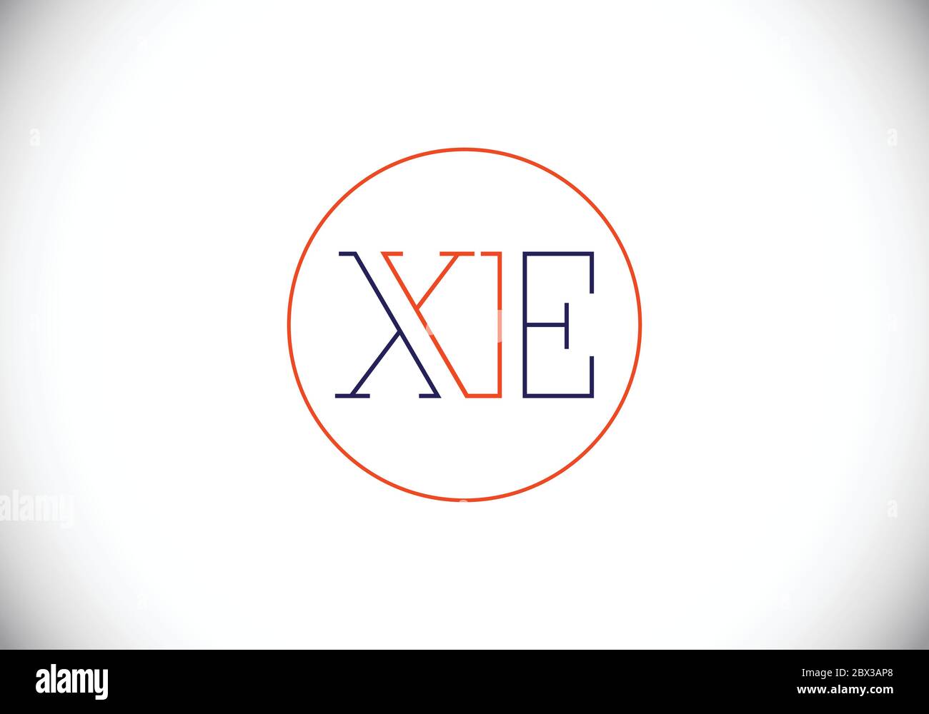 Initial Monogram Letter X E Logo Design Vector Template. X E Letter ...