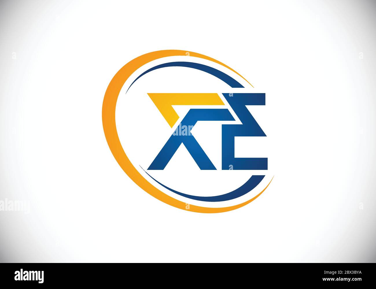 Initial Monogram Letter X E Logo Design Vector Template. X E Letter ...