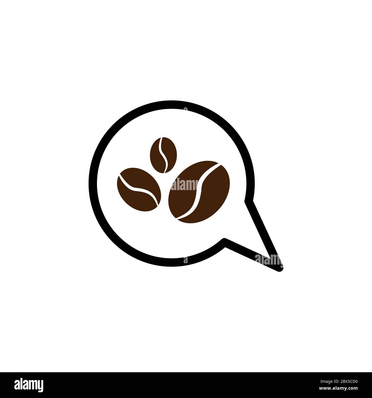 bubble chat coffee vector design template illustration Stock Vector