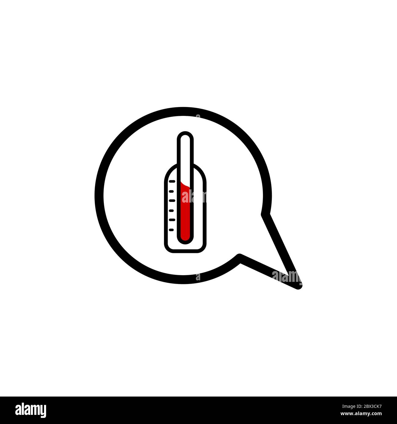 thermometer bubble chat vector design template illustration Stock Vector