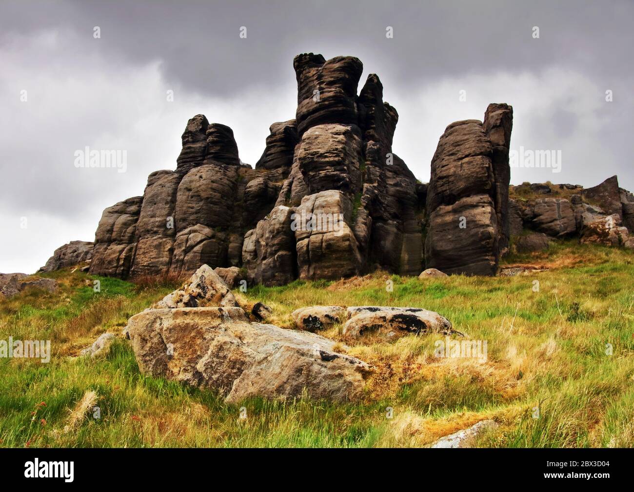 Bride Formations Rocks Mill stone grit hi-res stock photography and images - Alamy