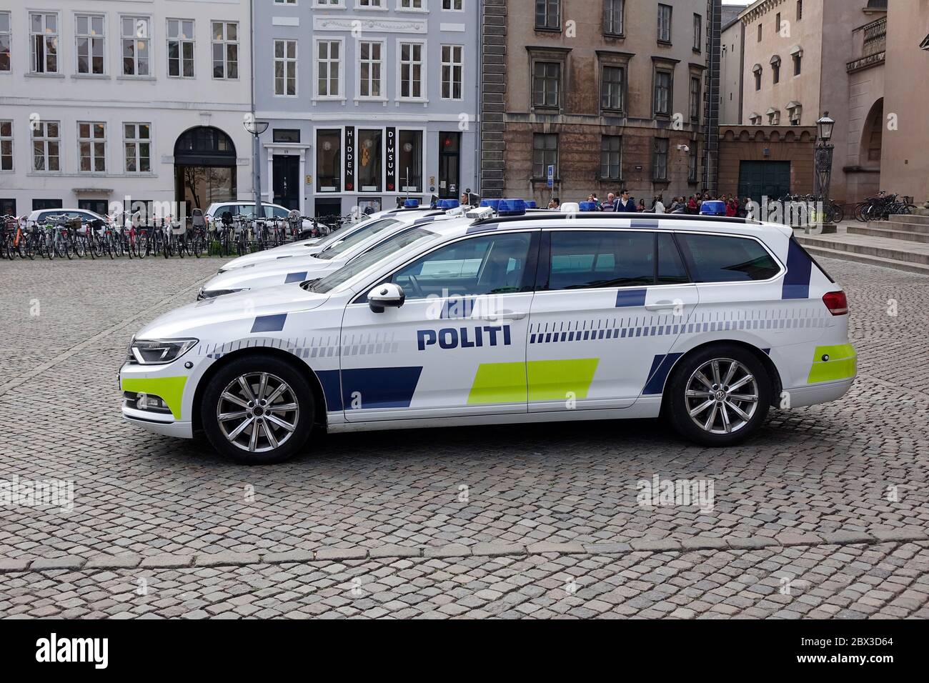 A Copenhagen Police Volkswagen VW Station Wagon Estate Car Car Parked
