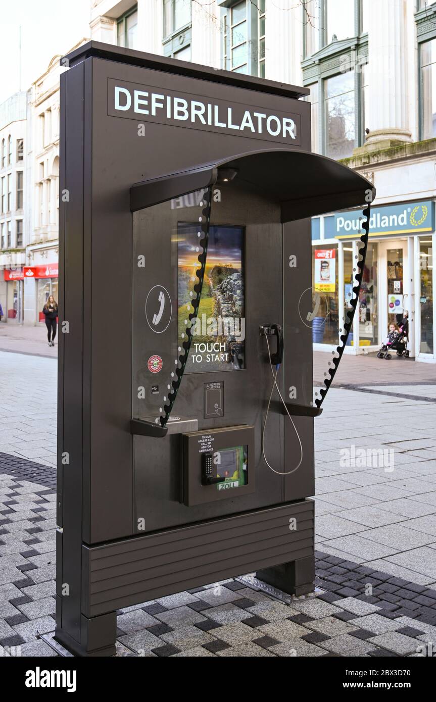 CARDIFF, WALES JANUARY 2020 Sign showing the location of a