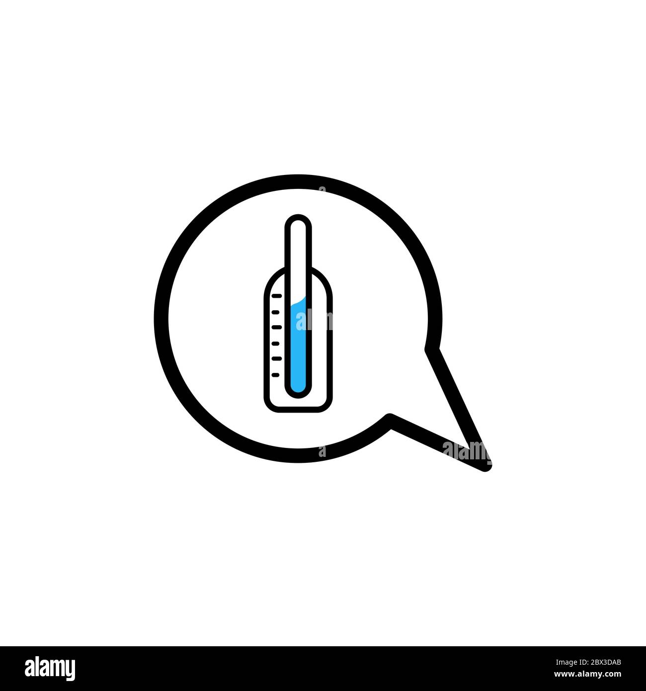 thermometer bubble chat vector design template illustration Stock Vector