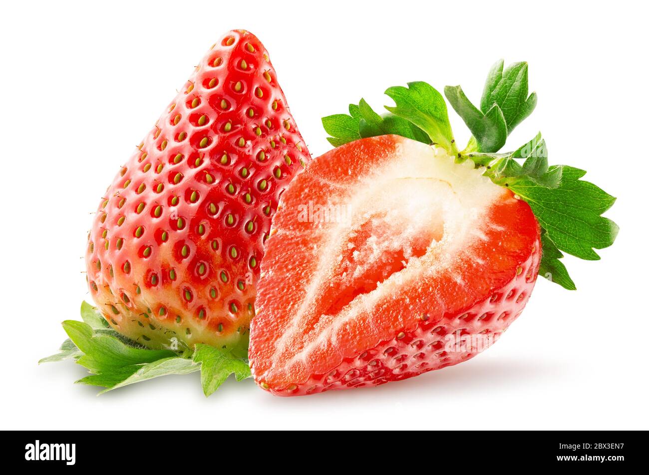 strawberries isolated on a white background Stock Photo - Alamy