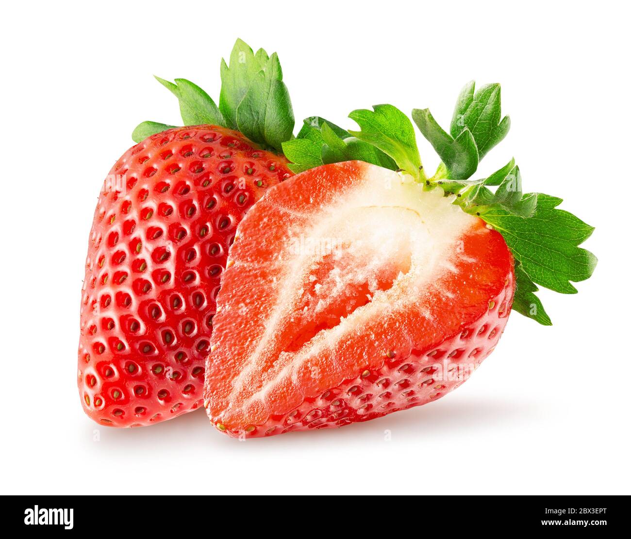 strawberries isolated on a white background Stock Photo - Alamy