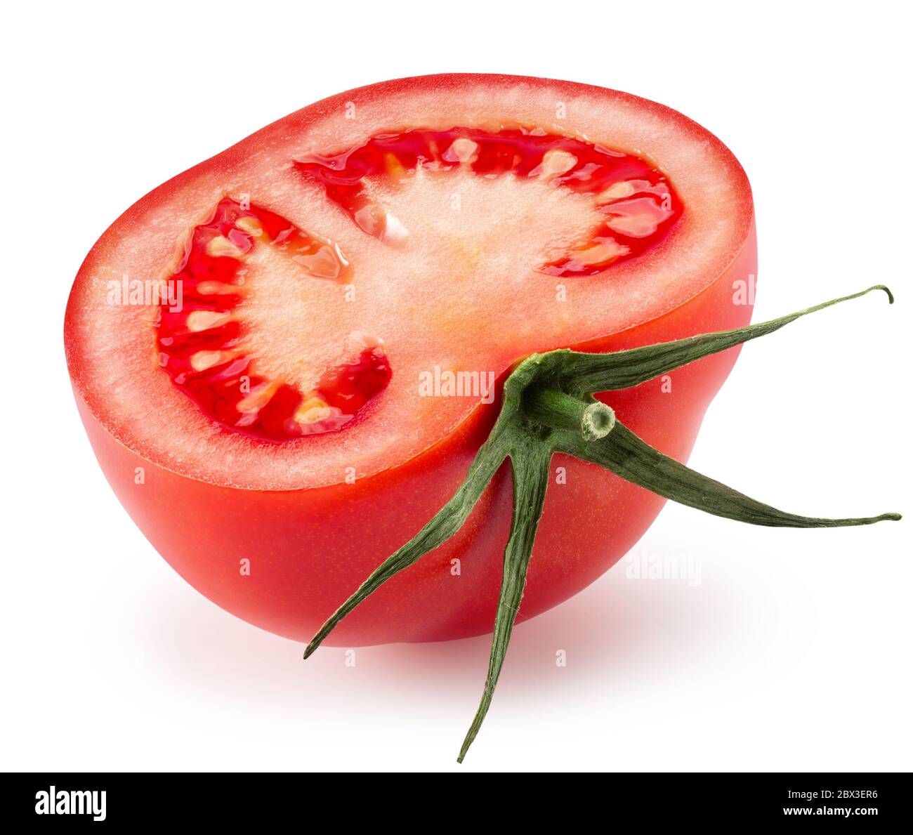 half of tomato isolated on a white background Stock Photo - Alamy