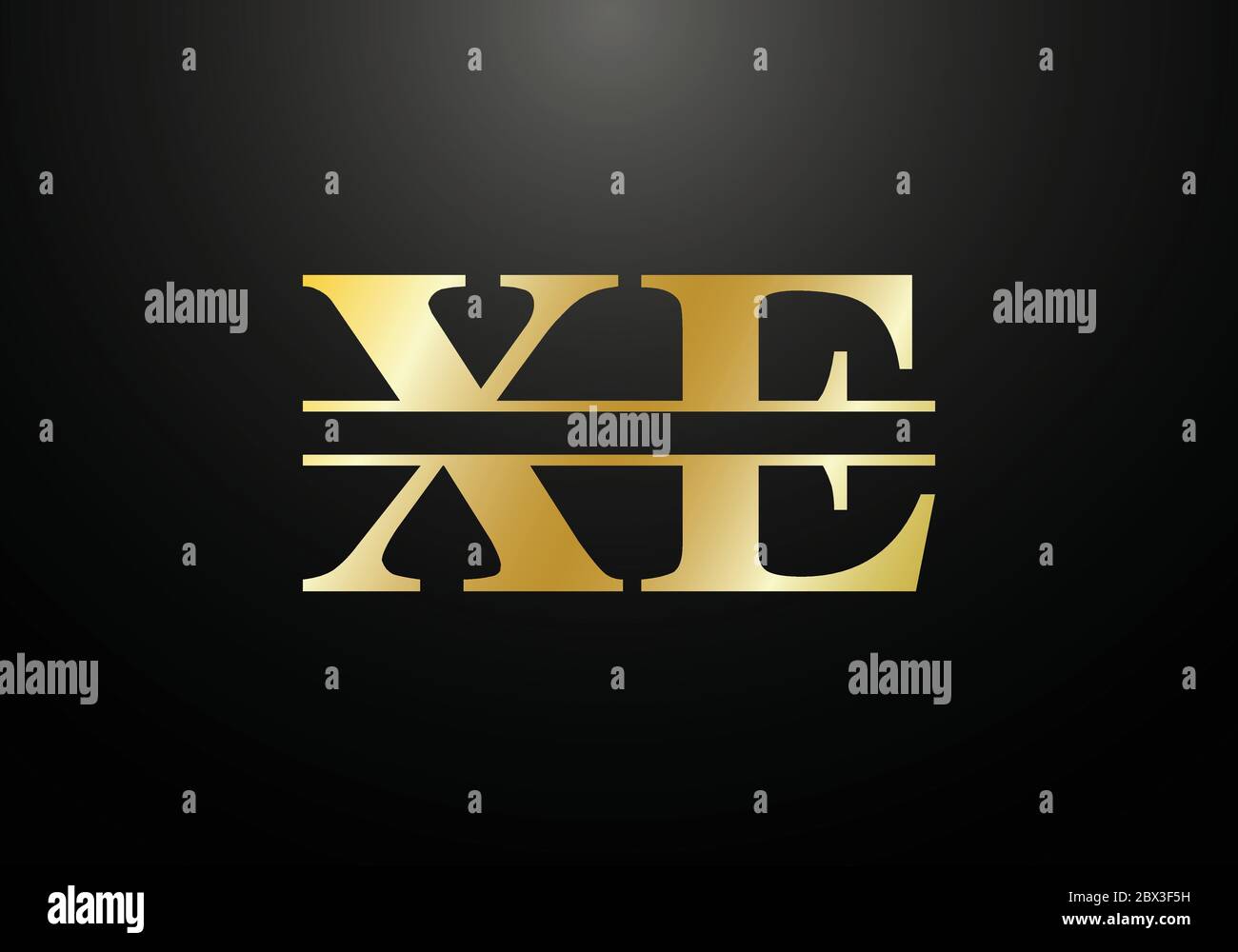Initial Monogram Letter X E Logo Design Vector Template. X E Letter ...