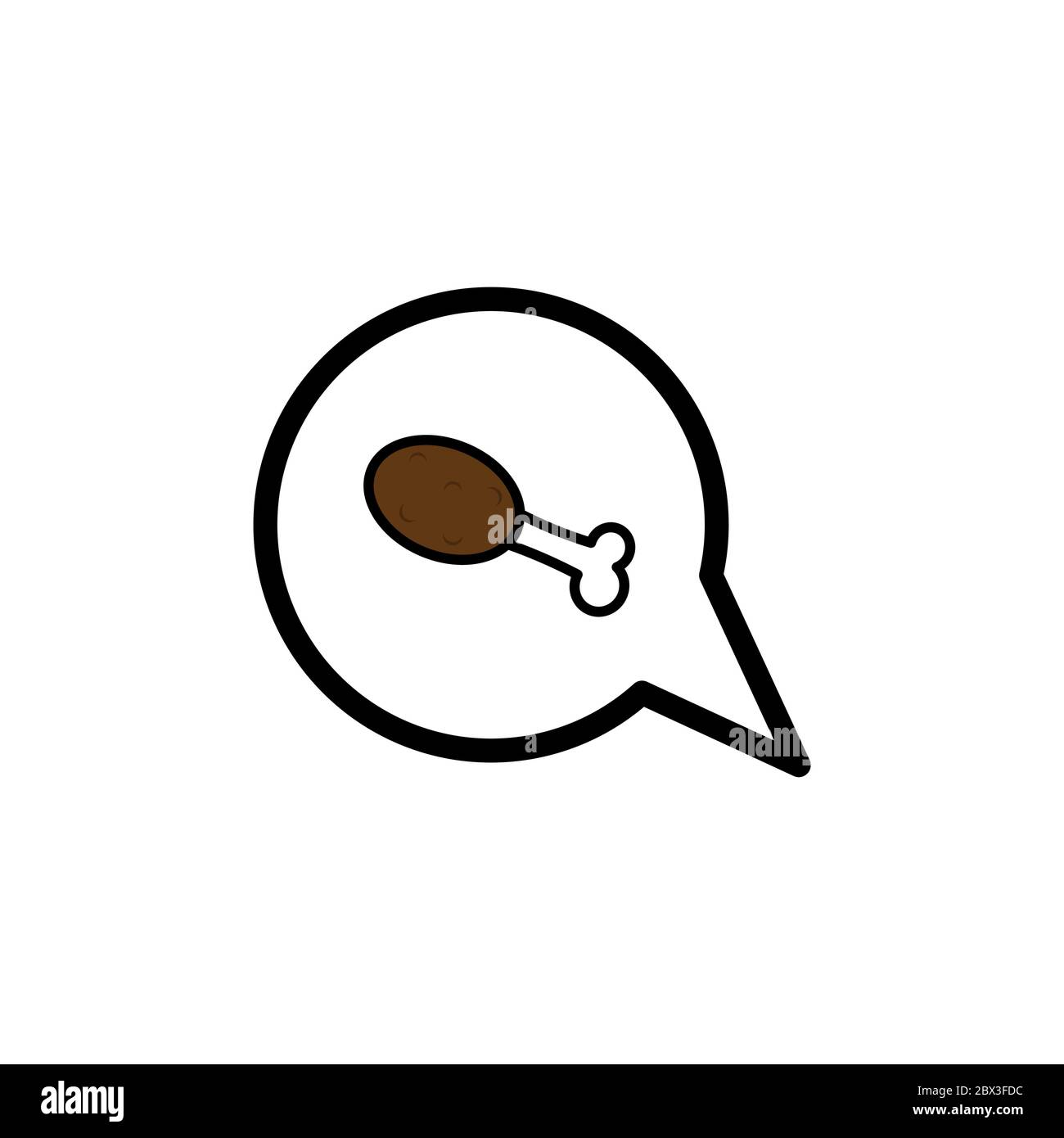 bubble chat food vector design template illustration Stock Vector
