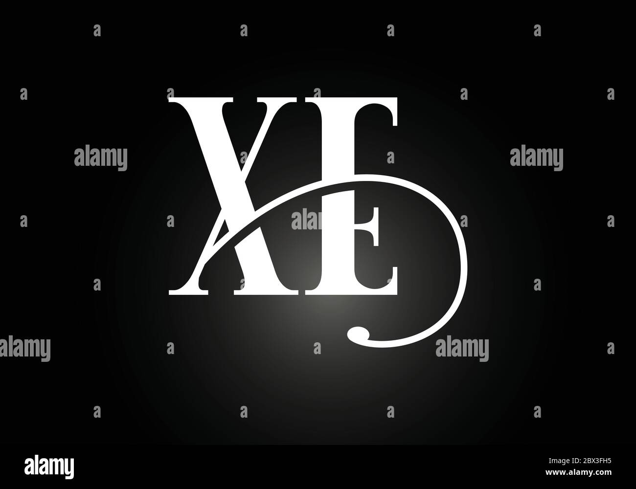 Initial Monogram Letter X E Logo Design Vector Template. X E Letter ...
