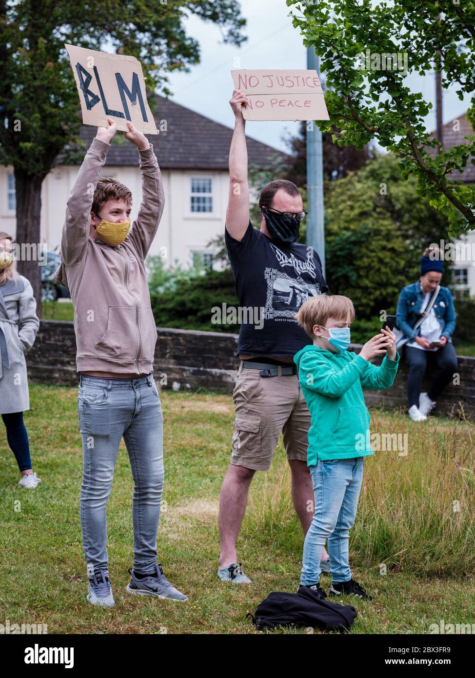 Black Lives Matter protest in Rochester, Kent on the 4th June 2020 Stock Photo