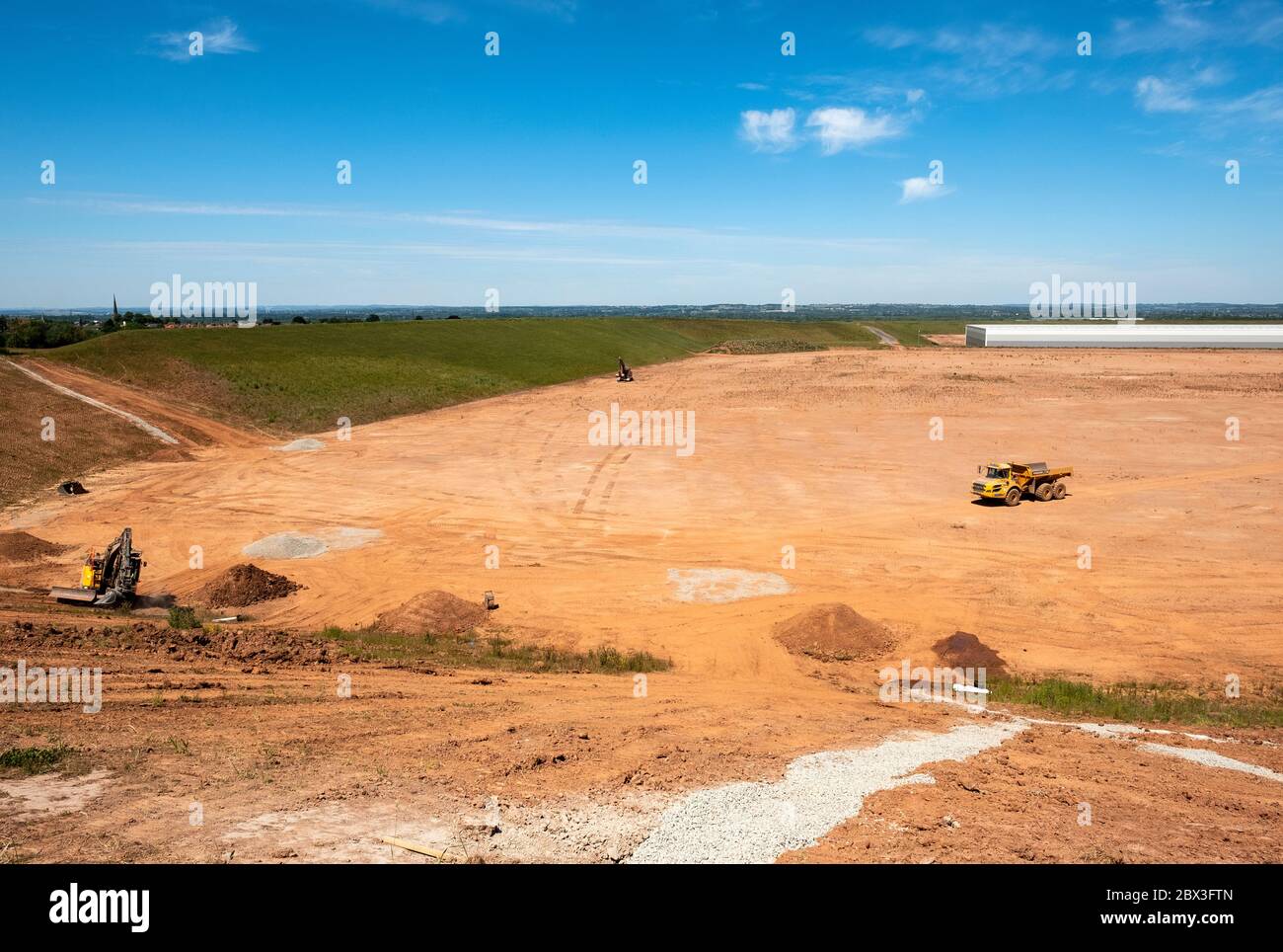 Large area of land cleared for building work Stock Photo Alamy