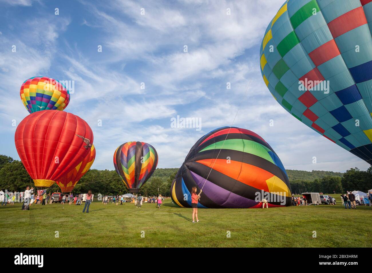 Hot air balloons at the Green River Festival in Greenfield, Massachusetts Stock Photo Alamy