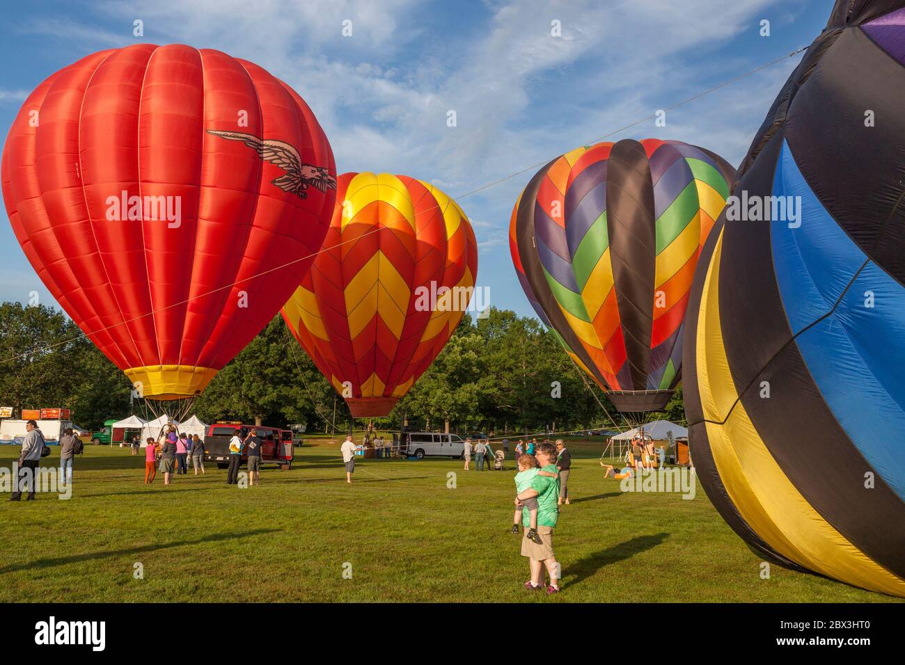 Hot air balloons at the Green River Festival in Greenfield