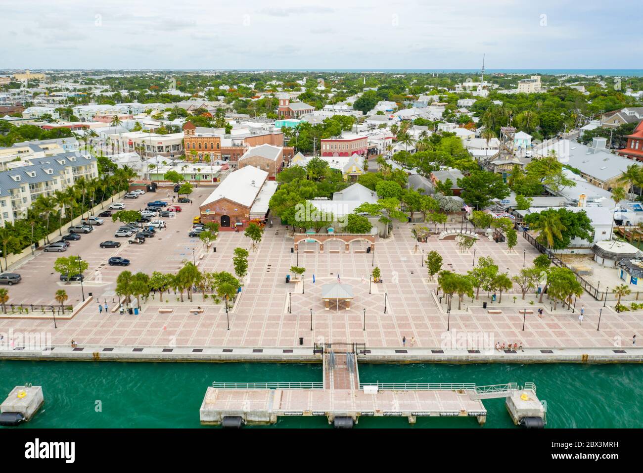 Aerial photo Mallory Square Key West Florida USA Stock Photo Alamy