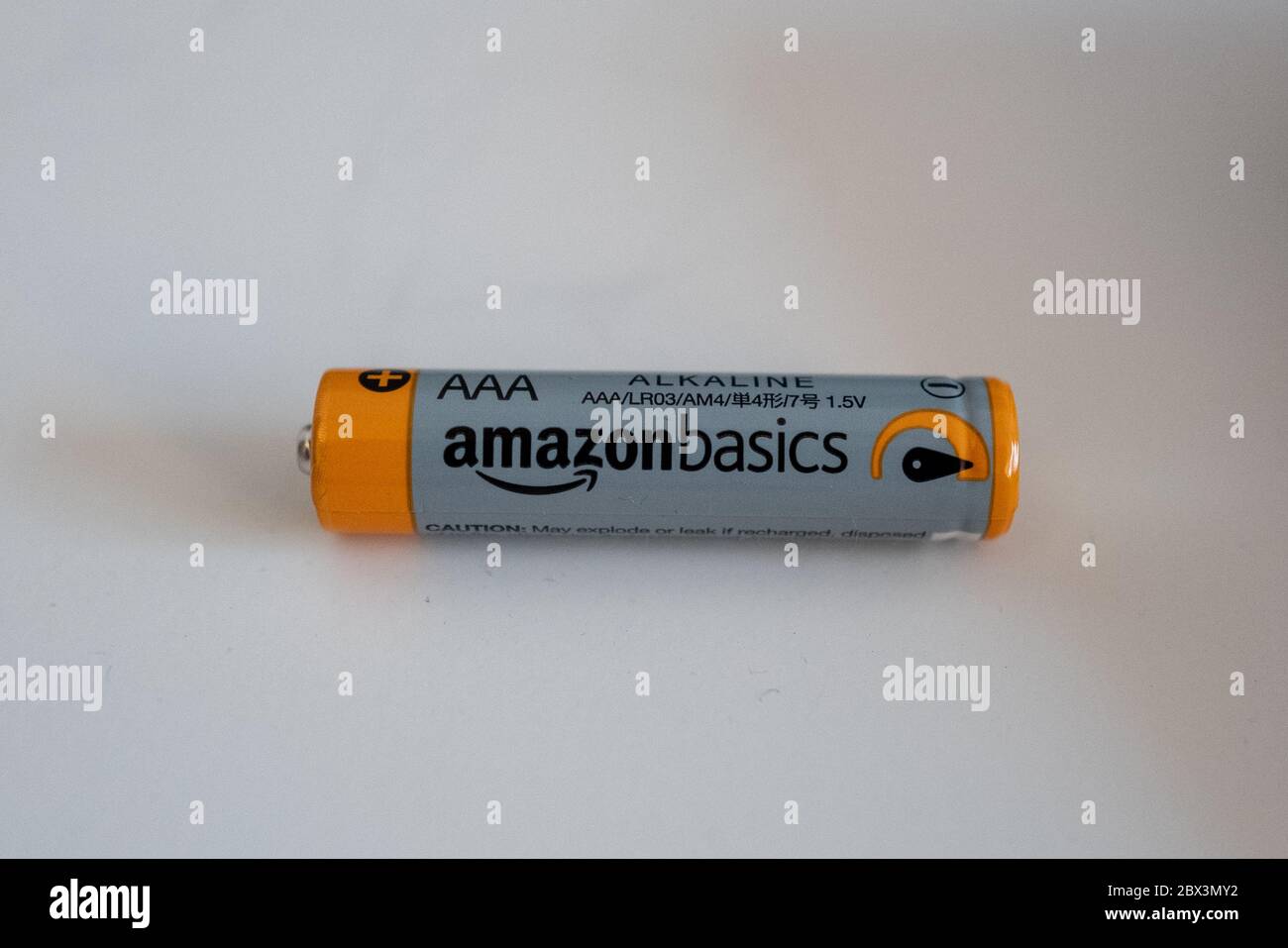 Close Up Of Battery From Amazon Basics A Private Label Brand Of Amazon On White Background San Ramon California April 18 2020 Stock Photo Alamy<script async src=