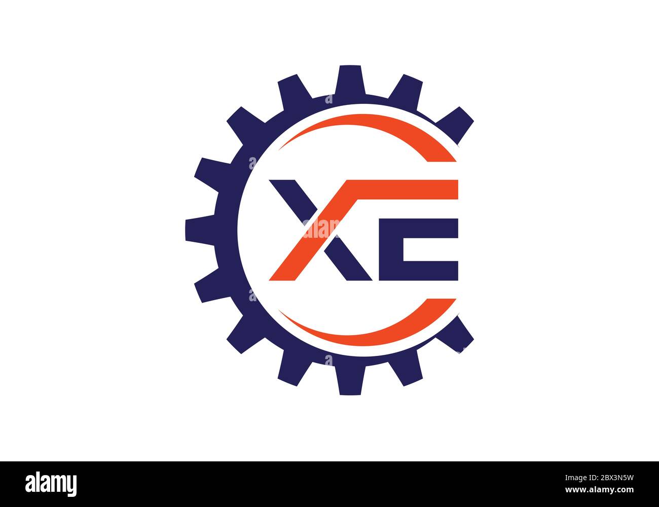 Initial Monogram Letter X E Logo Design Vector Template. X E Letter ...