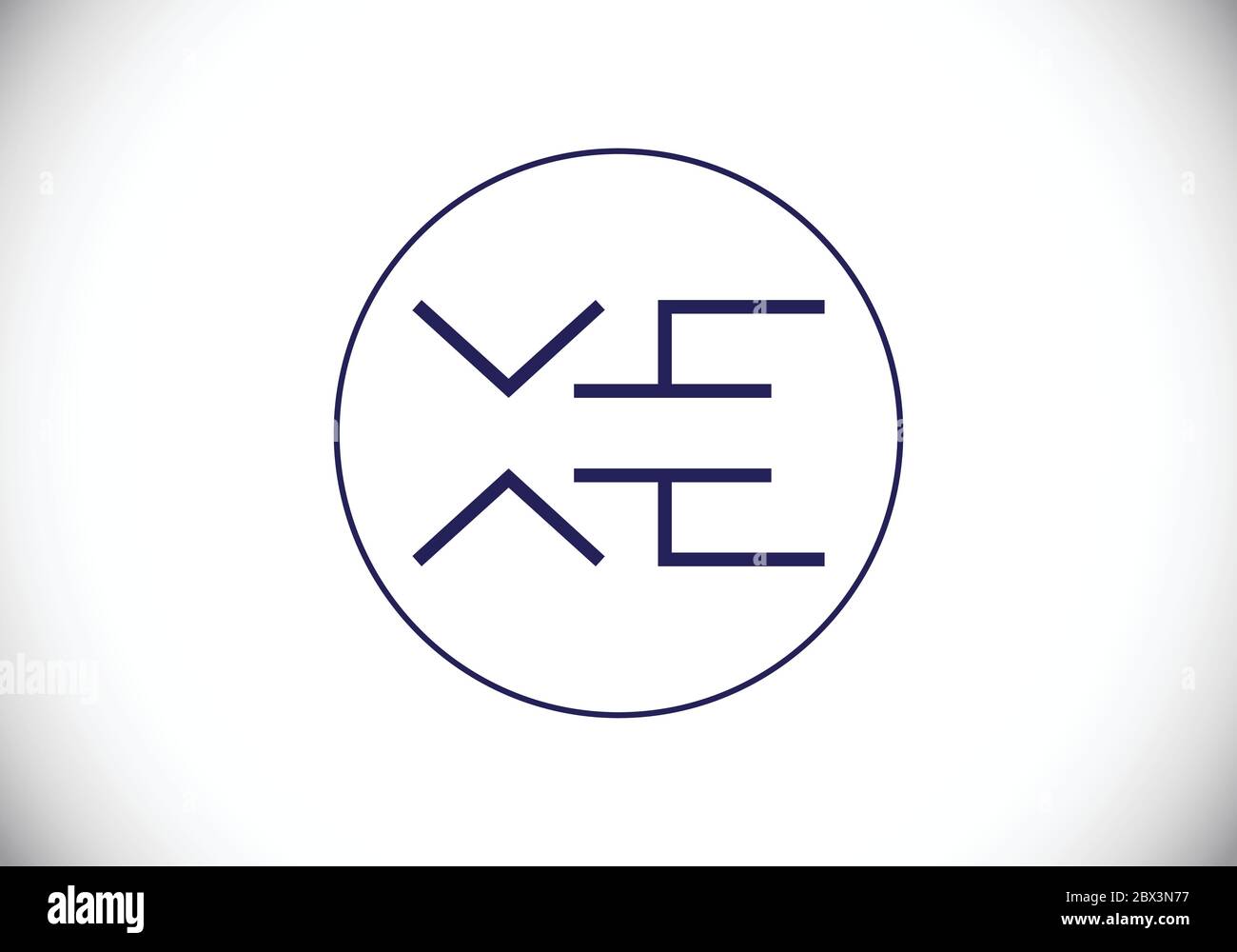 Initial Monogram Letter X E Logo Design Vector Template. X E Letter ...