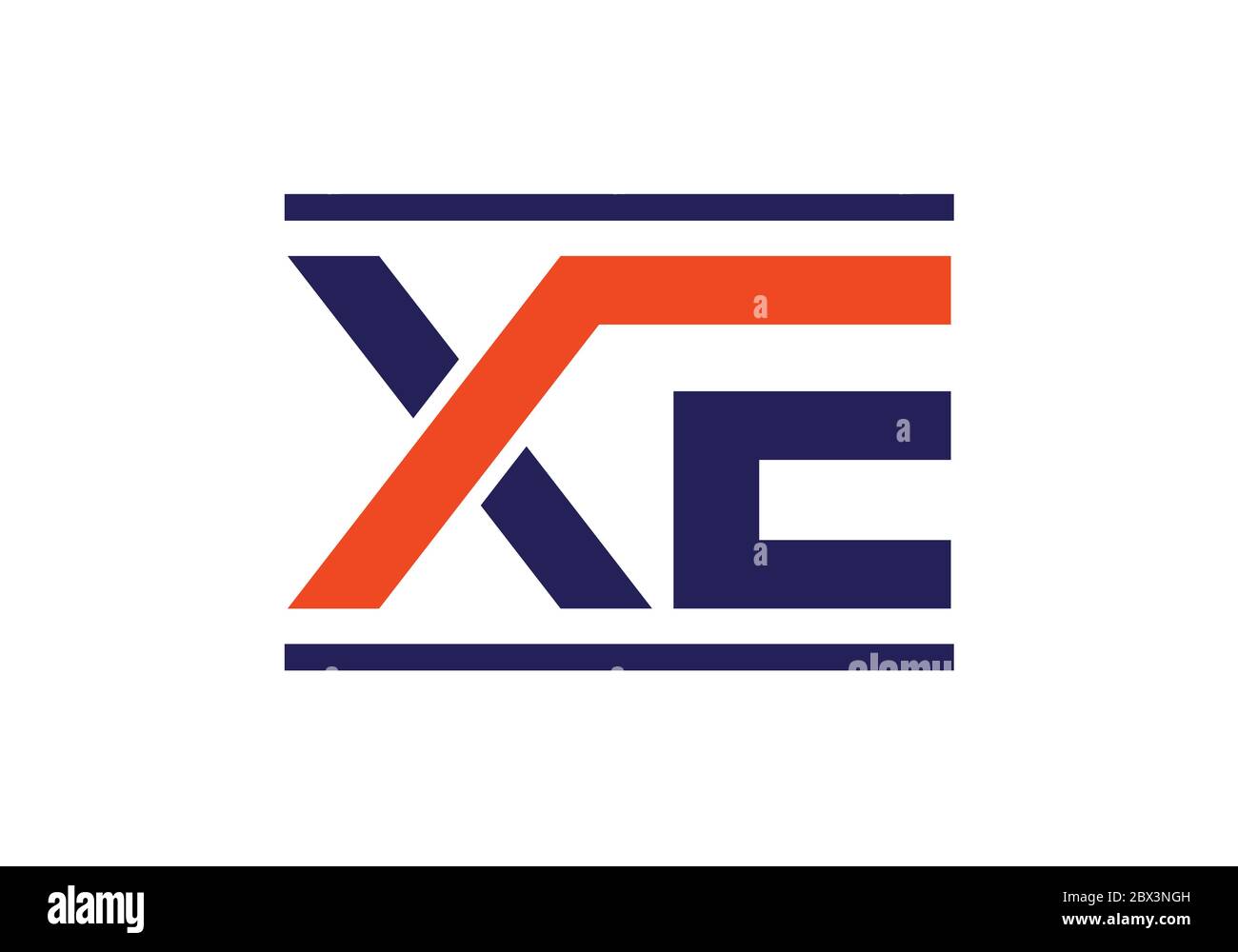 Initial Monogram Letter X E Logo Design Vector Template. X E Letter ...