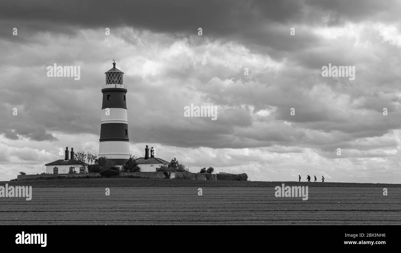 Happisburgh Lighthouse, North Norfolk. Stock Photo