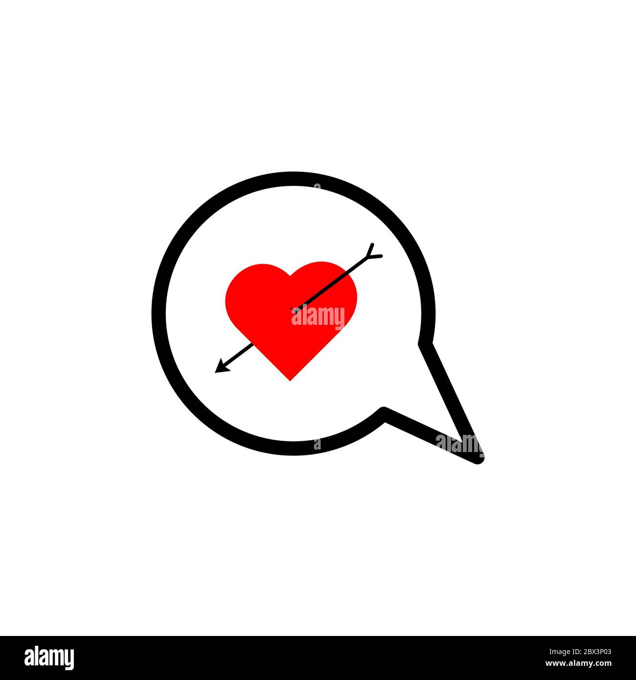 bubble chat love  vector design template illustration Stock Vector