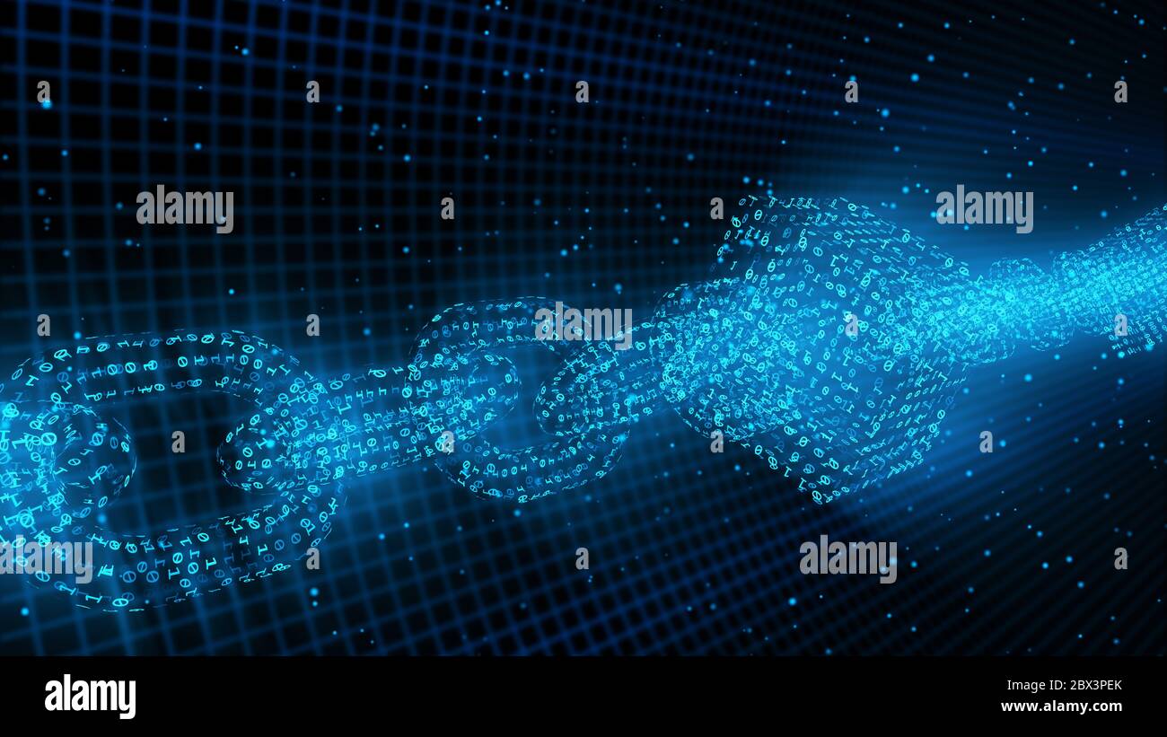 Blockchain Network Security Concept Crypto Binary Particle Closeup -  Abstract Background Texture Stock Photo - Alamy