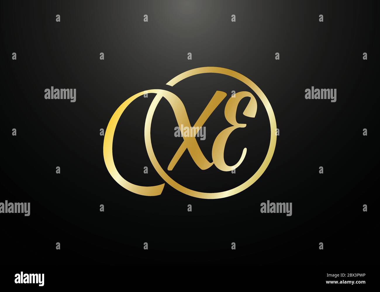 Initial Monogram Letter X E Logo Design Vector Template. X E Letter ...