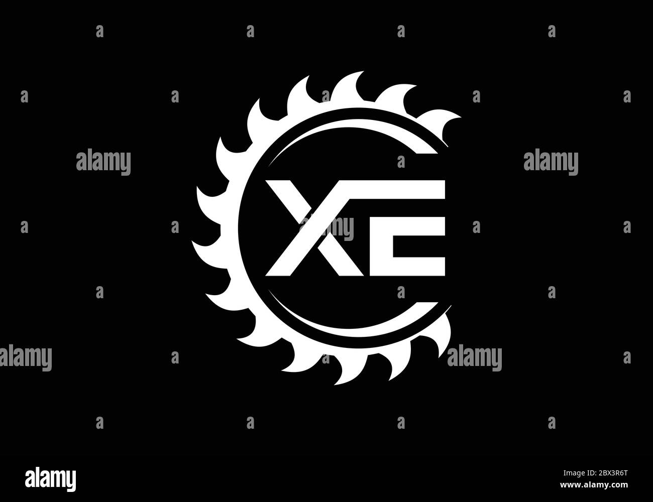 Initial Monogram Letter X E Logo Design Vector Template. X E Letter ...