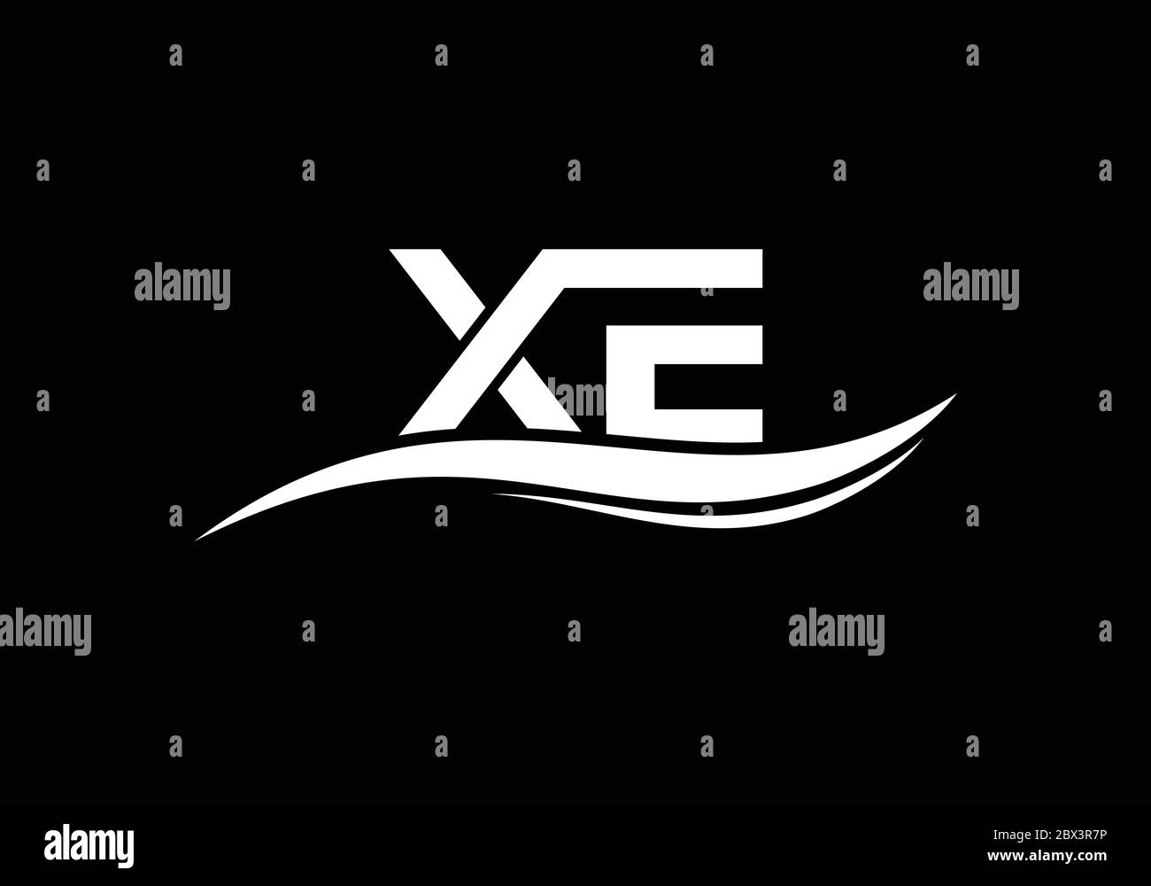 Initial Monogram Letter X E Logo Design Vector Template. X E Letter ...