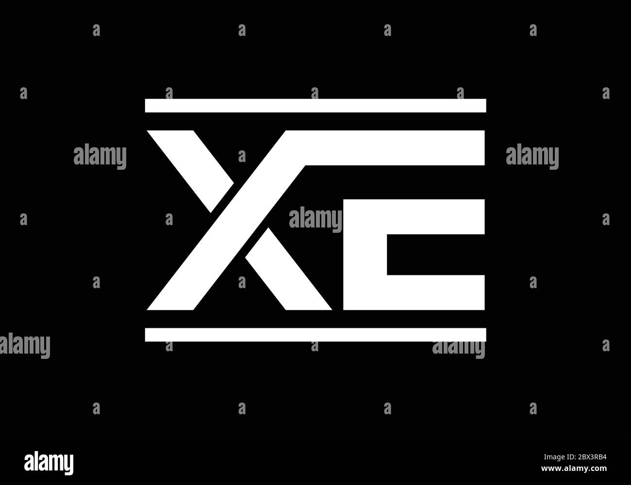 Initial Monogram Letter X E Logo Design Vector Template. X E Letter ...
