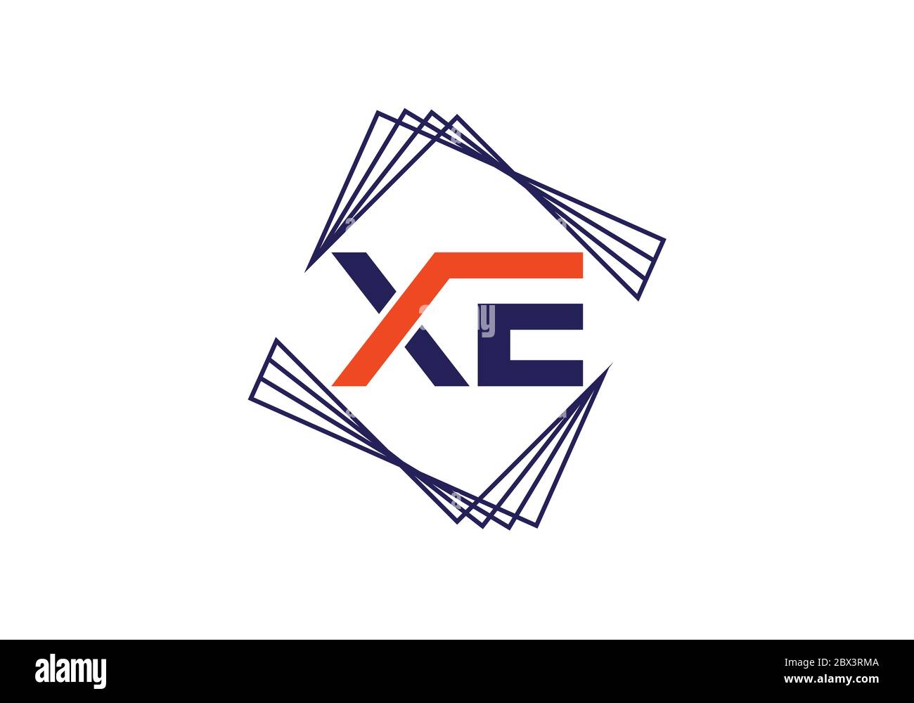Initial Monogram Letter X E Logo Design Vector Template. X E Letter ...