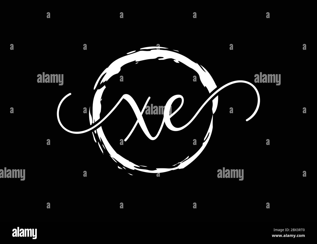 Initial Monogram Letter X E Logo Design Vector Template. X E Letter ...