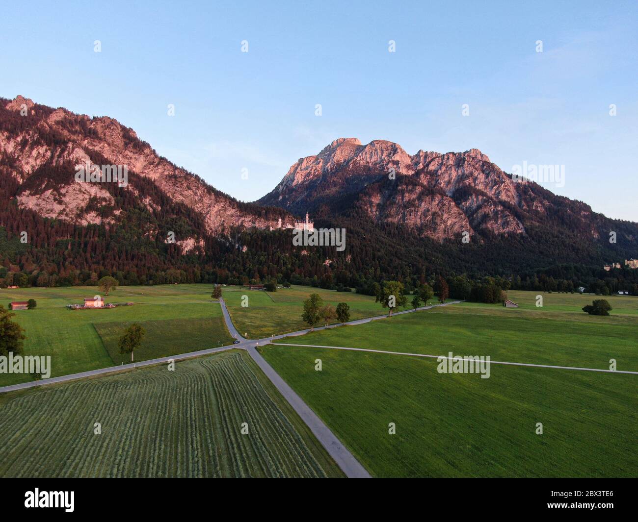 The typical landscape of Bavaria - the German Alps at Allgau Stock ...