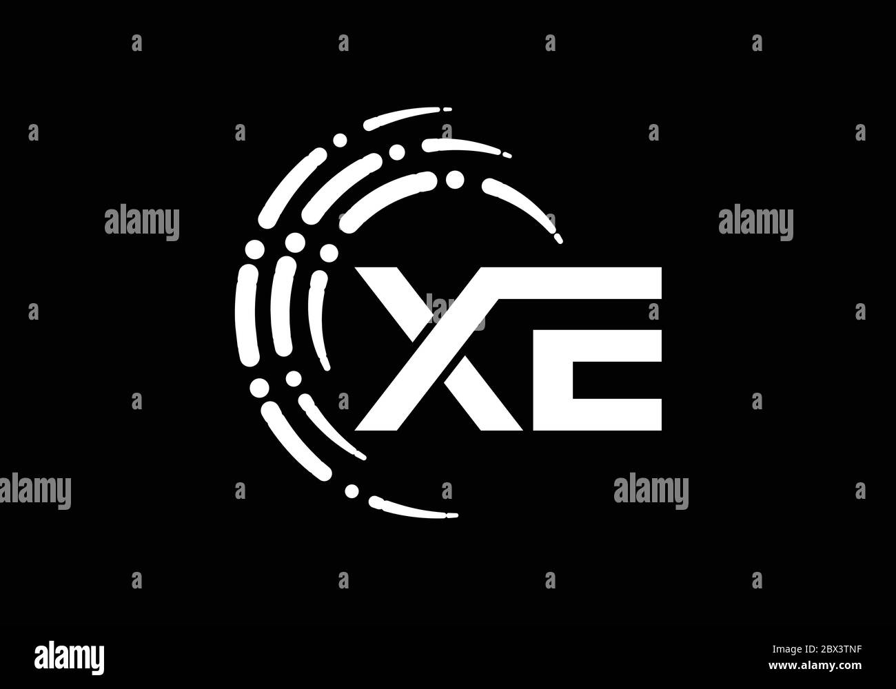 Initial Monogram Letter X E Logo Design Vector Template. X E Letter ...