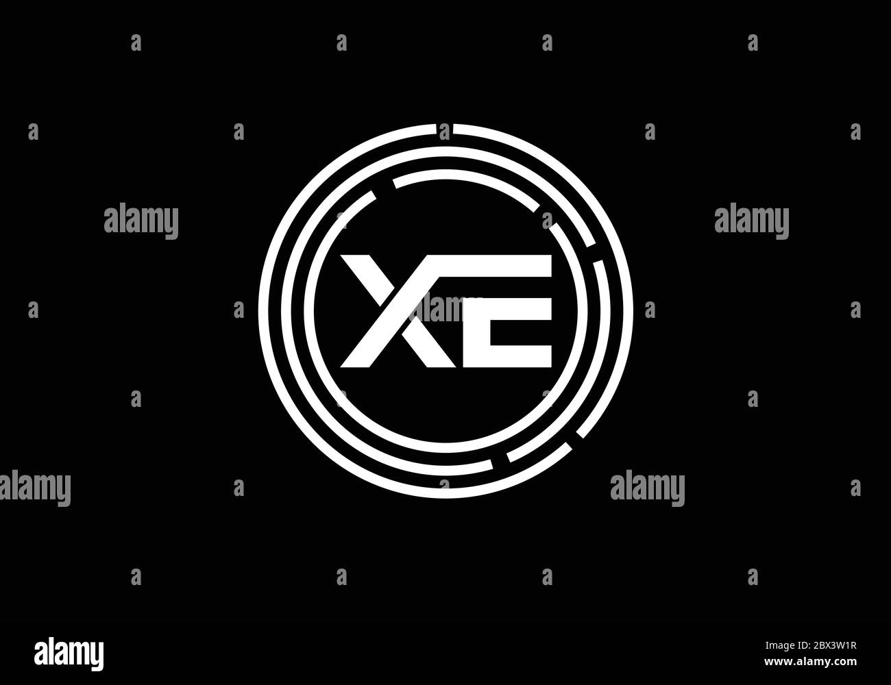 Initial Monogram Letter X E Logo Design Vector Template. X E Letter ...