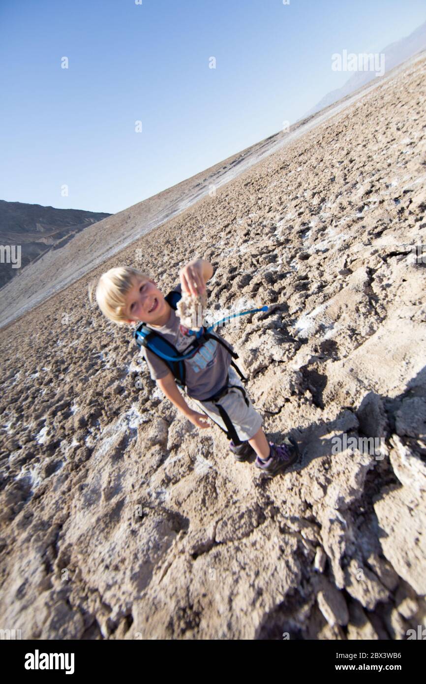 Badwater Basin, Death Valley, the lowest point in North America Stock ...