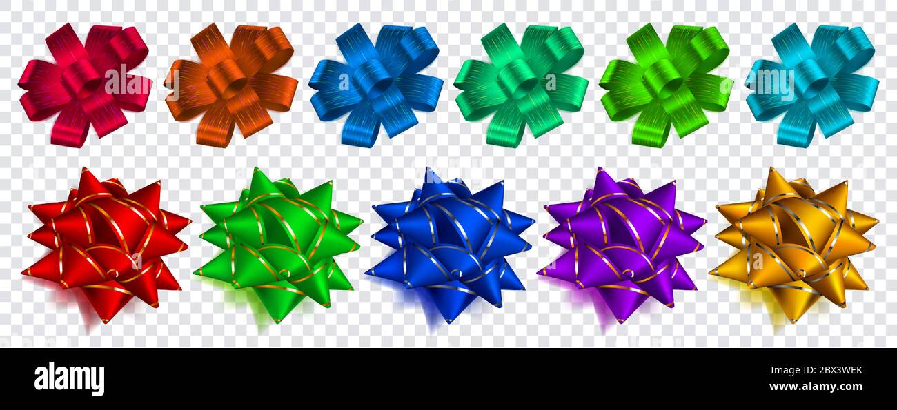 Bows made of red ribbons Stock Vector Images - Alamy