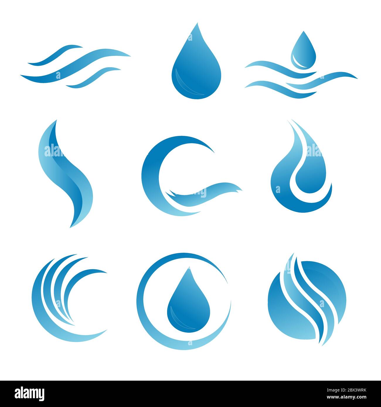 A collection of logos for water and plumbing Stock Vector Image & Art ...