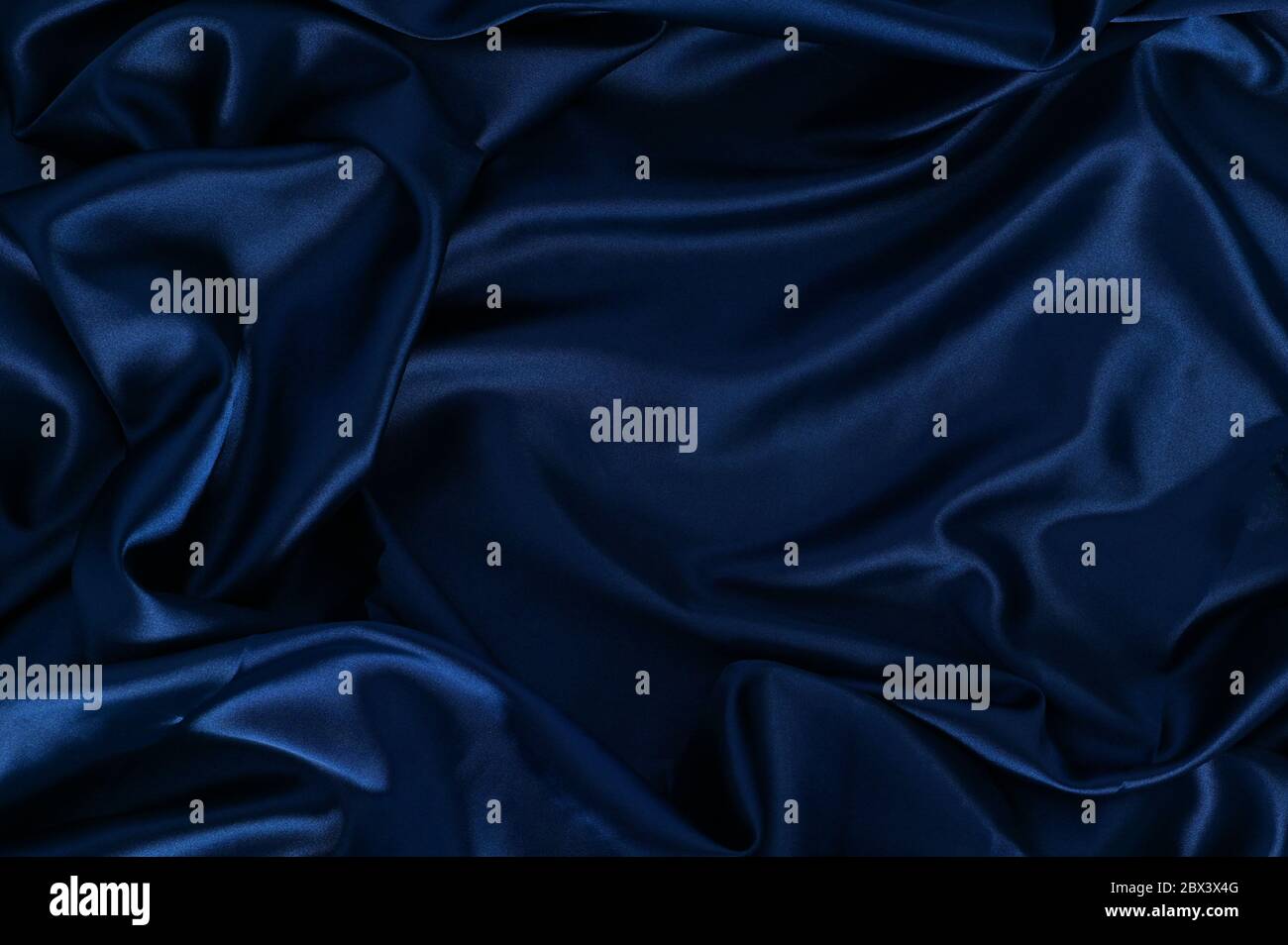 Texture Satin ripple fabric Blue cloth simple surface used us luxury ...