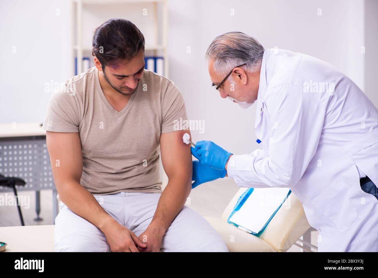 Injured man. Injured man