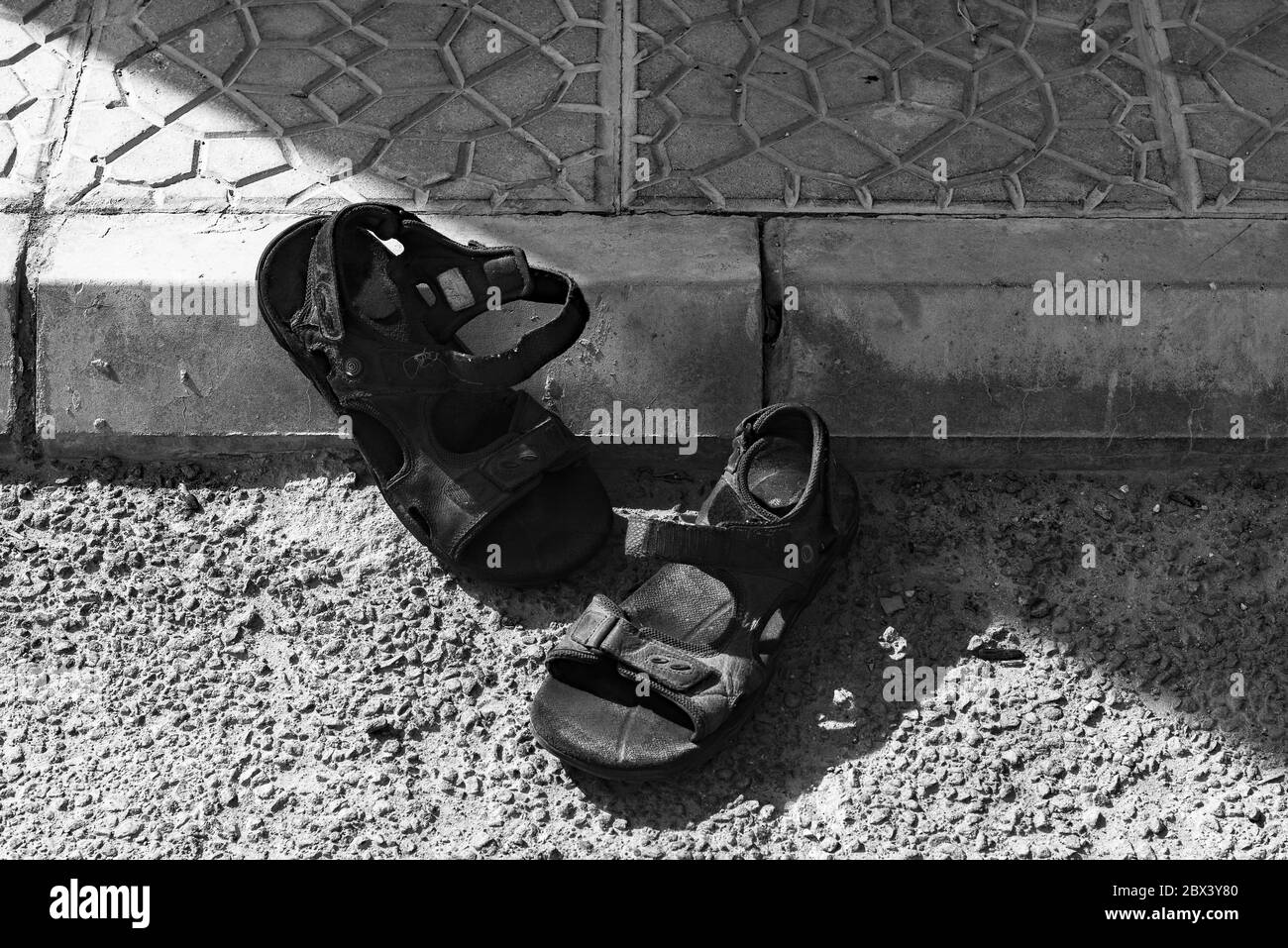 Sandals in sunlight Stock Photo