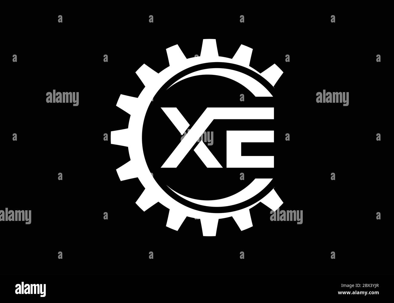 Initial Monogram Letter X E Logo Design Vector Template. X E Letter ...