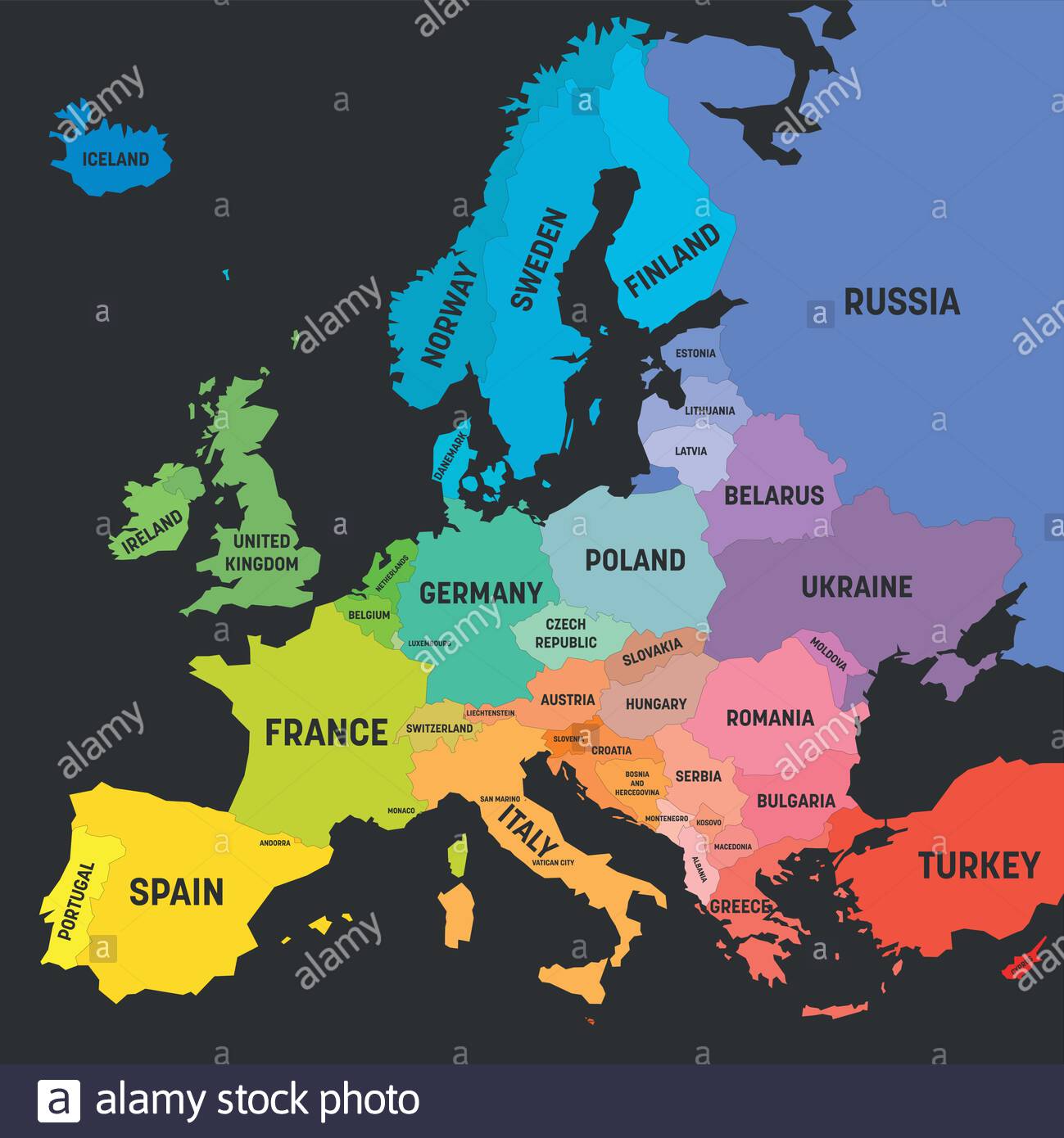 Map Of Europe High Resolution Stock Photography And Images Alamy