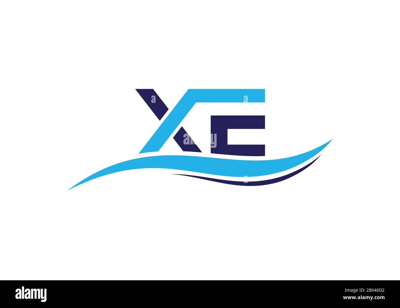 Initial Monogram Letter X E Logo Design Vector Template. X E Letter ...