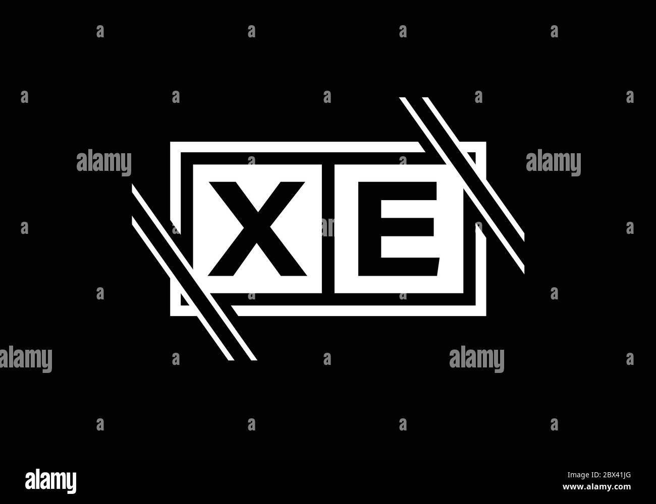 Initial Monogram Letter X E Logo Design Vector Template. X E Letter ...