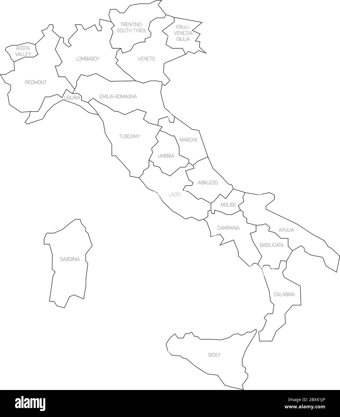 Vector Map Italy From Piece Puzzle Jigsaw Stock Illustration