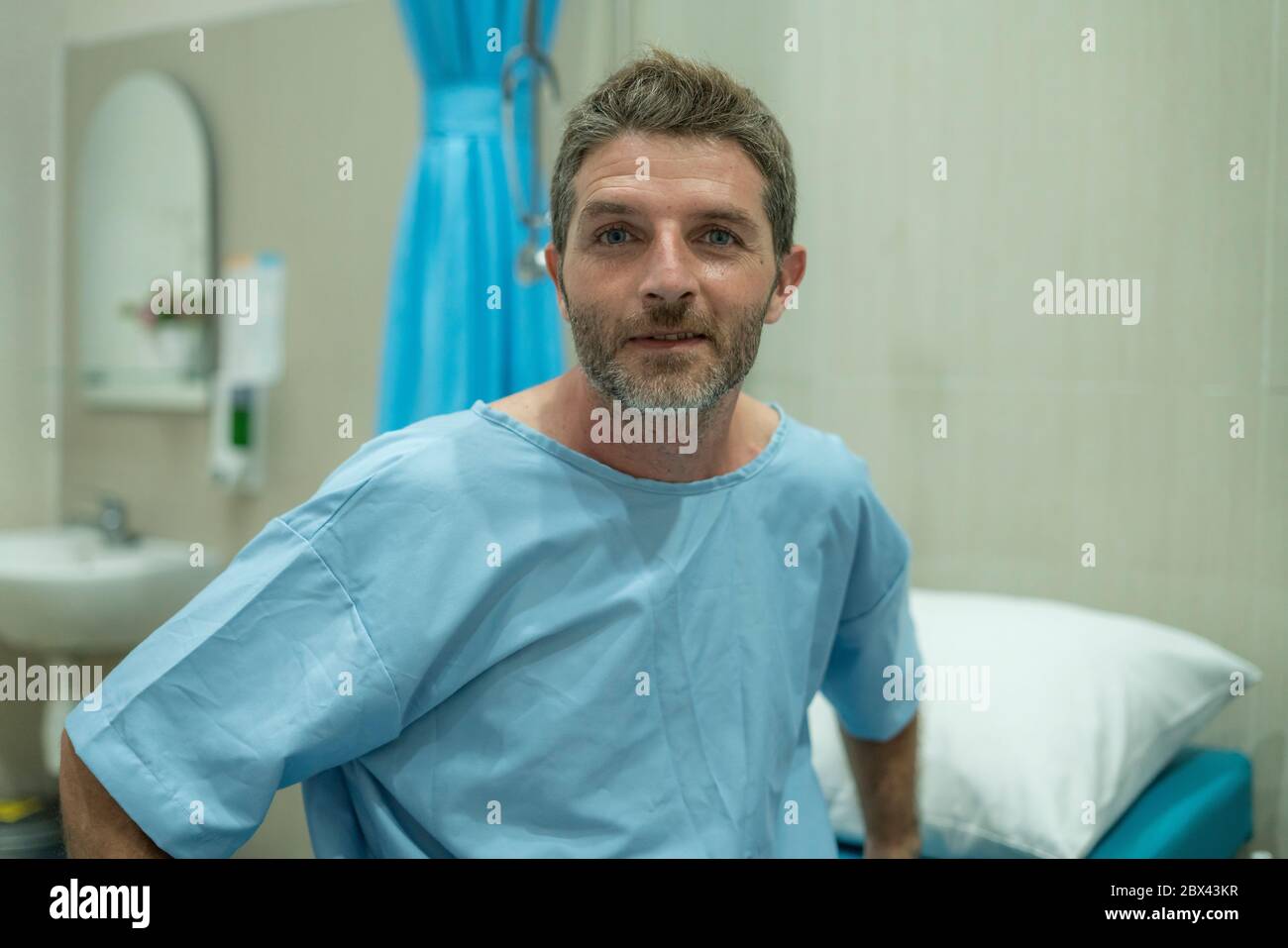 Injured man hospital bed hi-res stock photography and images - Alamy