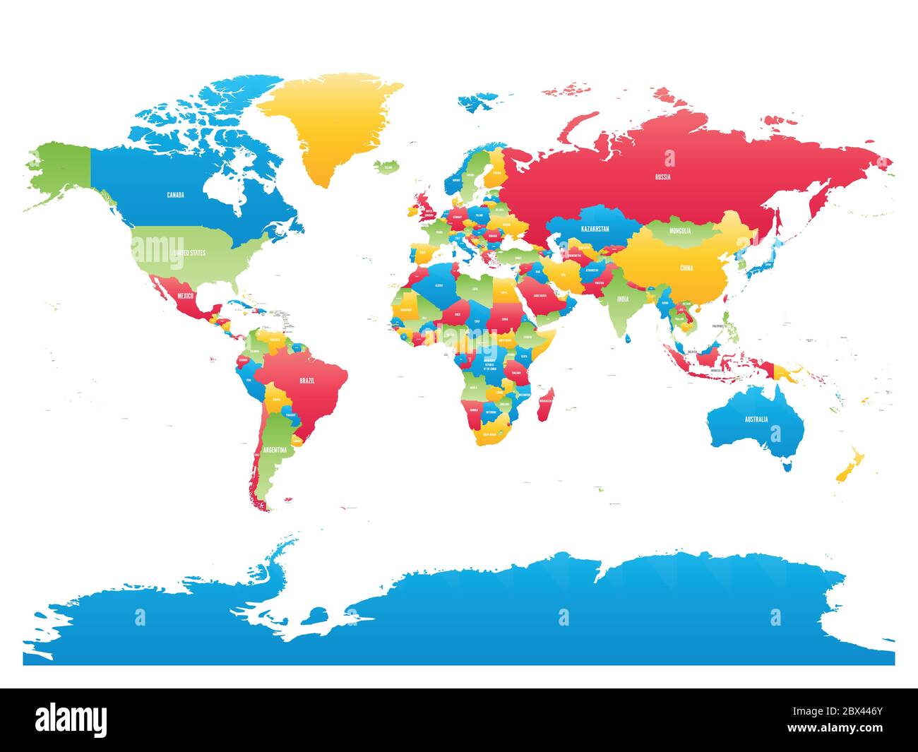 Detailed World Map High Resolution Stock Photography And Images Alamy Colorful High Detailed Map Of World Vector Illustration 2BX446Y 