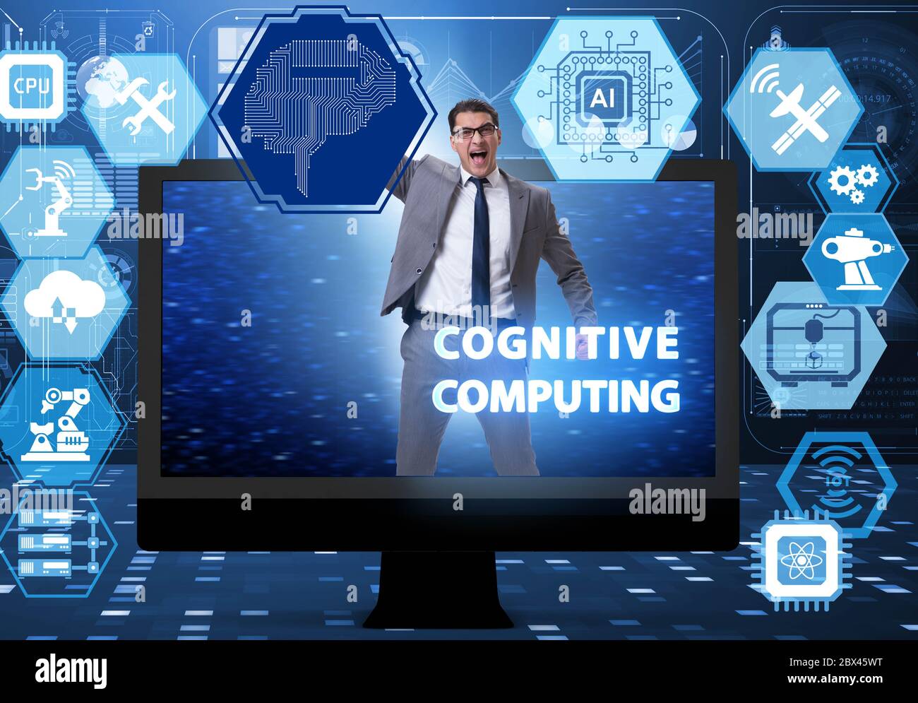 The cognitive computing concept as modern technology Stock Photo - Alamy
